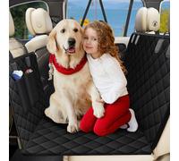 PQETBV Funda Asiento Coche Perro, Funda de Asiento para Perros Impermeable y Resistente, Protector Coche Perro con Rejilla Flexible Pasar Aire, Universal para SUV, Camión, Transportar y Viaje