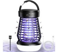 PQETBV Lampara Antimosquitos Exterior con Luces Empotradas, Mata Mosquitos Electrico 2000V UV, IPX5, Lampara Antimosquitos Electrico Atrapa Eficazmente Mosquitos, Moscas y Polilla