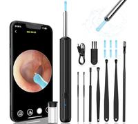 PQETBV Otoscopio, 3,5mm Otoscopio Limpiador de Oídos con 6 LED Kit de Limpiador de Oídos, Otoscopio Removedor de Cerumen para Eliminación de Cerumen para iPhone, Tabletas y Android