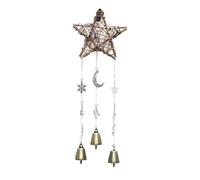 pQirnvIL Campanas de para Puerta, Protección, Carillones de Viento de, Colgantes, Campanillas de Hechas A Mano, Carillones de Viento de Ratán, Decoración Plateada