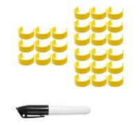 pQirnvIL Clips para Etiquetas de de Medicamentos con Marcador para una Fácil Identificación, Aptos para Viajes, Reutilizables (27 Piezas)