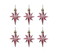 pQirnvIL Colgante de Decoración de Árbol de Navidad Rojo con Forma de Estrella, Accesorio para Boda, Día de Año, Decoración de Ventana, Colgante, C