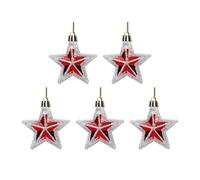 pQirnvIL Colgante de Decoración de Árbol de Navidad Rojo con Forma de Estrella, Accesorio para Boda, Día de Año, Decoración de Ventana, Colgante, B