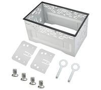 pQirnvIL Marco universal de instalación de radio de coche, 2 DIN, doble DIN, marco de metal, ranura de instalación, reproductor de DVD para coche, navegación GPS