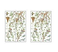 pQirnvIL Pegatinas de Pared con Flores y Ramas de Pájaros de Colores, para Despegar y Pegar, Pegatinas de Pared con de Pájaro y Hojas, para Sala de Estar