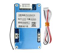 pQirnvIL Placa de Protección de Carga de Batería de Litio Ternaria 18650 de 6S, 25 A, 22,2 V, Lmo, con Equilibrio y Protección de Temperatura