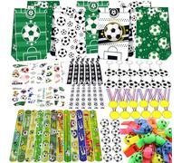 PQKL-party 96pcs Piñata Fútbol, Decoración Cumpleaños, Fiesta Para Niños, Bolsas, Medaillen y Trillerpfeife