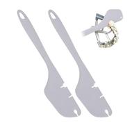 PQPO Pack de 2 espátulas de Silicona para batidora, compatibles con los Accesorios de la batidora de pie Kitchen Aid, aptas para batidores Planos, batidores de Varillas y Ganchos para amasar (Gris)
