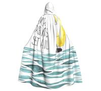PQruop Quotes Let Your Dreams Set Sail - Capa decorativa con capucha para adultos, para Halloween, fiestas, cosplay y festivales