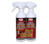 PQS - Limpiacristales Chimenea Pack 2 x 500 ml - Fórmula Especial de Limpieza - Para Cristales de Chimeneas, Estufas, Campanas, Asadores y Rejas - Elimina Hollín y Alquitrán
