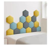 PQVMZQEMQ Paneles de Pared Acolchados, Juego de 17 Paneles para cabecero, Adhesivos de Tela autoadhesivos, Acolchado 3D anticolisión para habitación Infantil (Gris Oscuro, 150 x 87 cm)