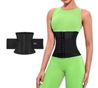 PQWEUU Corsés Fajas Reductoras Moldeadora Corset Reductor Adelgazante Mujer y Hombre Entrenador de Cintura Postparto Cinturón Transpirable Faja Trimmer Waist Trainer (Negro, XL(72-80KG))