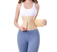 PQWEUU Fajas Reductoras Abdomen Faja Postparto Cinturilla Reductora Cintura Entrenador Cinturón Lumbar Reductor Waist Trainer para Mujer Abdomen y Hombre (Beige, XXL)