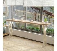 PQXQZ Mesa de Bar Mesas de Comedor de Madera Maciza Mesa Alta Cocina Rectangular para Bistró Comedor y Sala de Estar(120x45x105cm)