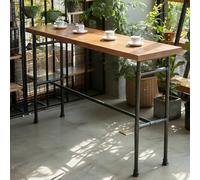 PQXQZ Mesa de Bar para Exteriores Mesa Alta Tipo Consola para Patio con Estructura de Acero para Balcón Jardín o Interiores(120x45x105cm)