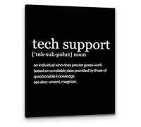 PQYSMVVG Workplace Decor Tech Support Definition Wall-Art Modern Minimalist Technical Support Definition Print Canvas Painting for Office Home Bedroom Living Room(Unframed,12x18inch(30x45cm))