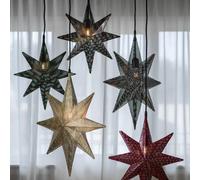 PR Home Capella estrella decorativa, plata de 8 puntas 50 cm