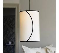 PR Home Lámpara colgante Ava, Ø 30 cm, algodón orgánico, color crema