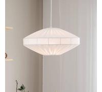 PR Home Lámpara colgante Edith, Ø 38 cm, algodón, blanco