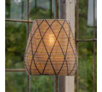PR Home Lollo lámpara colgante exterior, aspecto de ratán Natur, Ø 38 cm