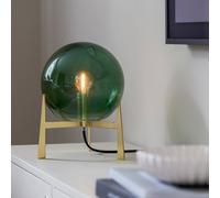 PR Home Milla lámpara de mesa alto 28 cm oro/verde