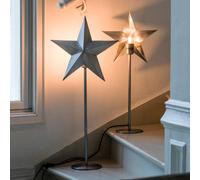 PR Home Nordic estrella de pie de metal, plata