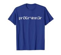 Pr06r4mm3r Leetspeak - Programador de código informático Camiseta, Hombre, Azul Real, M