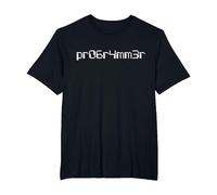 Pr06r4mm3r Leetspeak - Programador de código informático Camiseta, Hombre Tallas Grandes, Negro, 2X Alto
