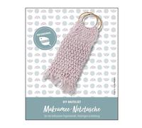 Pracht Creatives Hobby 5953-60151 - Juego de manualidades para diseñar una bolsa de malla de macramé, juego completo con cordón de papel reciclado de color rosa claro, anillas de madera e instrucciones