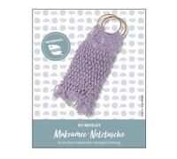 Pracht Creatives Hobby 5953-60521 - Kit de manualidades para crear una bolsa de red de macramé, juego completo con cordón de papel reciclado morado, anillos de madera e instrucciones (idioma español no garantizado)