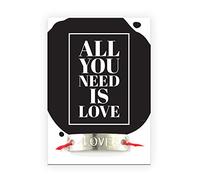 Pracht Creatives Hobby 6014-08025 - Pulsera con colgante All you need is Love y tarjeta con mensaje a juego, como detalle pequeño o como regalo, para sus seres queridos, amigos y familiares