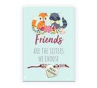 Pracht Creatives Hobby 6014-08165 - Pulsera de la amistad con colgante y tarjeta con mensaje a juego, como atención, agradecimiento o regalo para el mejor amigo o la mejor amiga , color/modelo surtido