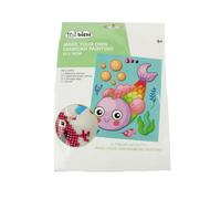 Pracht Creatives Hobby 6050-20011 Juego de pintura con diamantes, motivo pez, in ccesorios, tamaño aprox. 20 x 16 cm, juego de manualidades para pintar con piedras brillantes