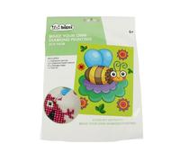 Pracht Creatives Hobby 6050-20021 Set de pintura con diamantes, motivo de abeja, incl. accesorios, tamaño aprox. 20 x 16 cm, set de manualidades para pintar con piedras brillantes