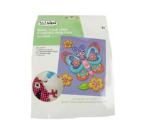 Pracht Creatives Hobby 6050-20031 Set de pintura con diamantes, motivo mariposa, incl. accesorios, tamaño aprox. 20 x 16 cm, set de manualidades para pintar con piedras brillantes