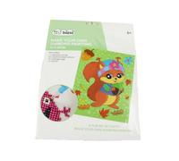 Pracht Creatives Hobby 6050-25021 Set de pintura con diamantes, motivo ardilla, incl. accesorios, tamaño aprox. 25 x 20 cm, set de manualidades para pintar con piedras brillantes