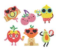 Pracht Creatives Hobby Diamond Painting, Motivo Fruta descarada, Set de Manualidades para diseñar Pegatinas con Purpurina, a Partir de 5 años, Madera, Multicolor, One Size