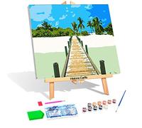 Pracht Creatives Hobby Diamond Painting & Pintura por números, Set 2 en 1 patrón pontón, Set de Bricolaje para Pintar con Pintura acrílica y Piedras Brillantes para niños a Partir de 8 años