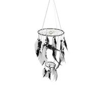 Pracht Creatives Hobby Juego de Manualidades atrapasueños 2 Anillas, Longitud Total Aprox. 75 cm, móvil de ensueño Ideal como decoración de Pared, Negro/Blanco, talla única