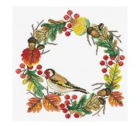 Pracht Creatives Hobby Ladybird - Kit de punto de cruz (29 x 28,6 cm), diseño de corona otoñal