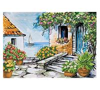 Pracht Creatives Hobby Ladybird Seaside Paradise - Kit de punto de cruz (48,8 x 34,6 cm), diseño de paraíso