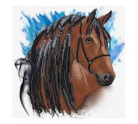 Pracht Creatives Hobby Ladybird Stallion Groom - Kit de punto de cruz (30,5 x 30,5 cm), diseño de flores