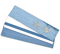 Pracht Creatives Hobby Paneles de cera decorados, color azul claro/plata, 3 mitades cera, aprox. 200 x 50 0,5 mm, una tira y un signo especial, para modelar decorar velas.