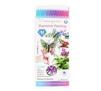 Pracht Creatives Hobby - Pintura Diamante Flor tapón Mariposa, 6 Piezas, tamaño Aprox. 8 x 8 cm, para Exterior e Interior, decoración para Flores, Manualidades para niños