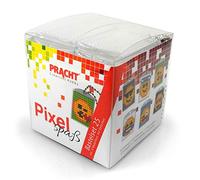Pracht Creatives Hobby Pixel Divertido Set de 25 para crear 6 medallones, llavero, niños, niños y niñas, ideal como pequeño regalo, obsequio, cumpleaños infantiles , color/modelo surtido