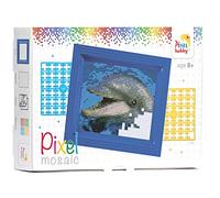 Pracht Creatives Hobby Pixel P31001 - Caja de Regalo con diseño de delfín, diseño de Mosaico con Marco, Sistema de inserción, sin Planchar ni Pegar, Piedras de plástico ecológico