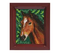 Pracht Creatives Hobby Pixel P31318 - Caja de Regalo para Regalo, diseño de Caballo con Marco, Sistema de inserción, sin Planchar ni Pegar, Piedras de plástico ecológico