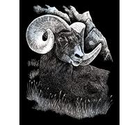 Pracht Creatives Hobby Royal & Langnickel - Carnero de Cuadros para rascar, Plata, Cuadros para rascar para niños y Adultos, con bolígrafo para rascar y Plantilla