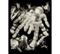 Pracht Creatives Hobby Royal & Langnickel - Cuadro para rascar Tarántula, Que Brilla en la Oscuridad, Cuadros para rascar para niños y Adultos, con bolígrafo para rascar y Plantilla