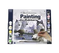 Pracht Creatives Hobby Royal & Langnickel - Painting By Numbers Wolves & Eagles, contiene Colores y Pinceles, Para Adultos y Niños A Partir de 8 Años